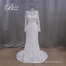 Long Sleeve Applique Sweetheart Bridal Gown